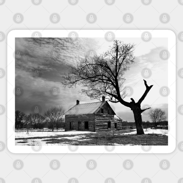 Bleak - Farm house Sticker by Jim Cumming